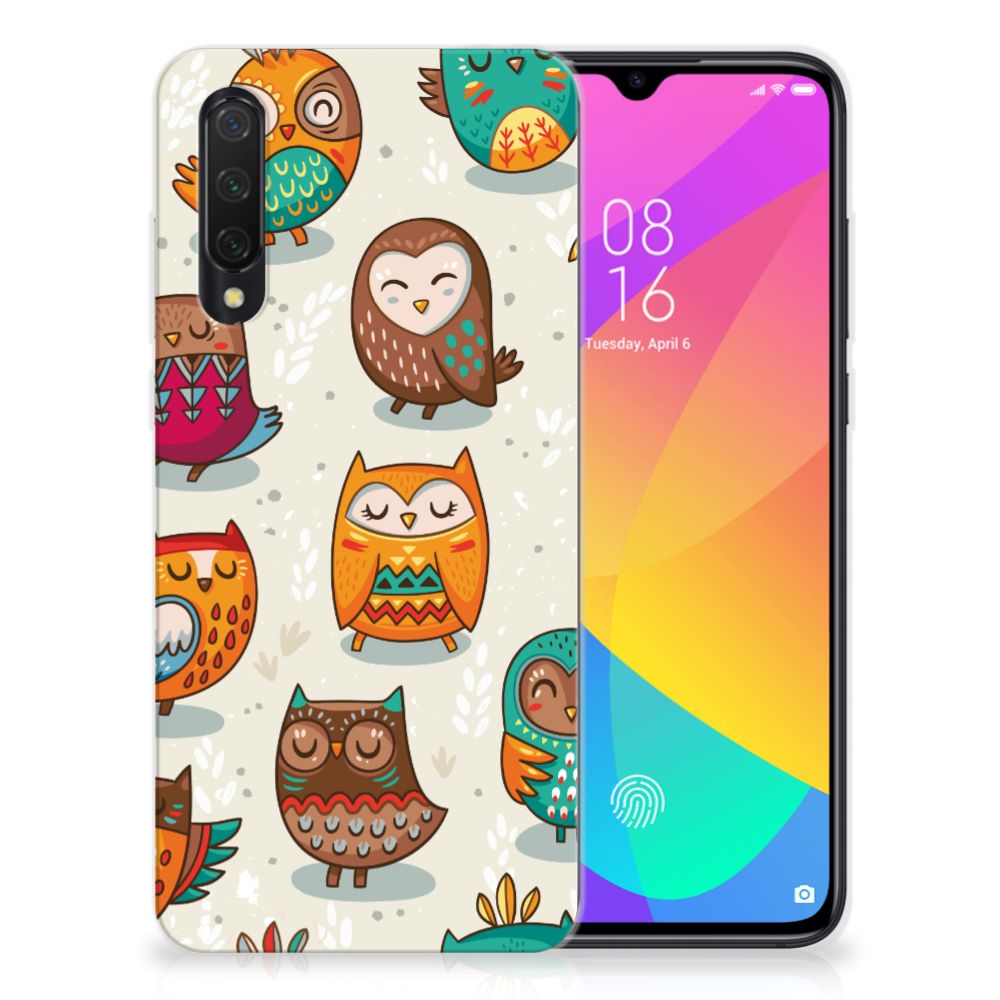 Xiaomi Mi 9 Lite TPU Hoesje Vrolijke Uilen B2C Telecom