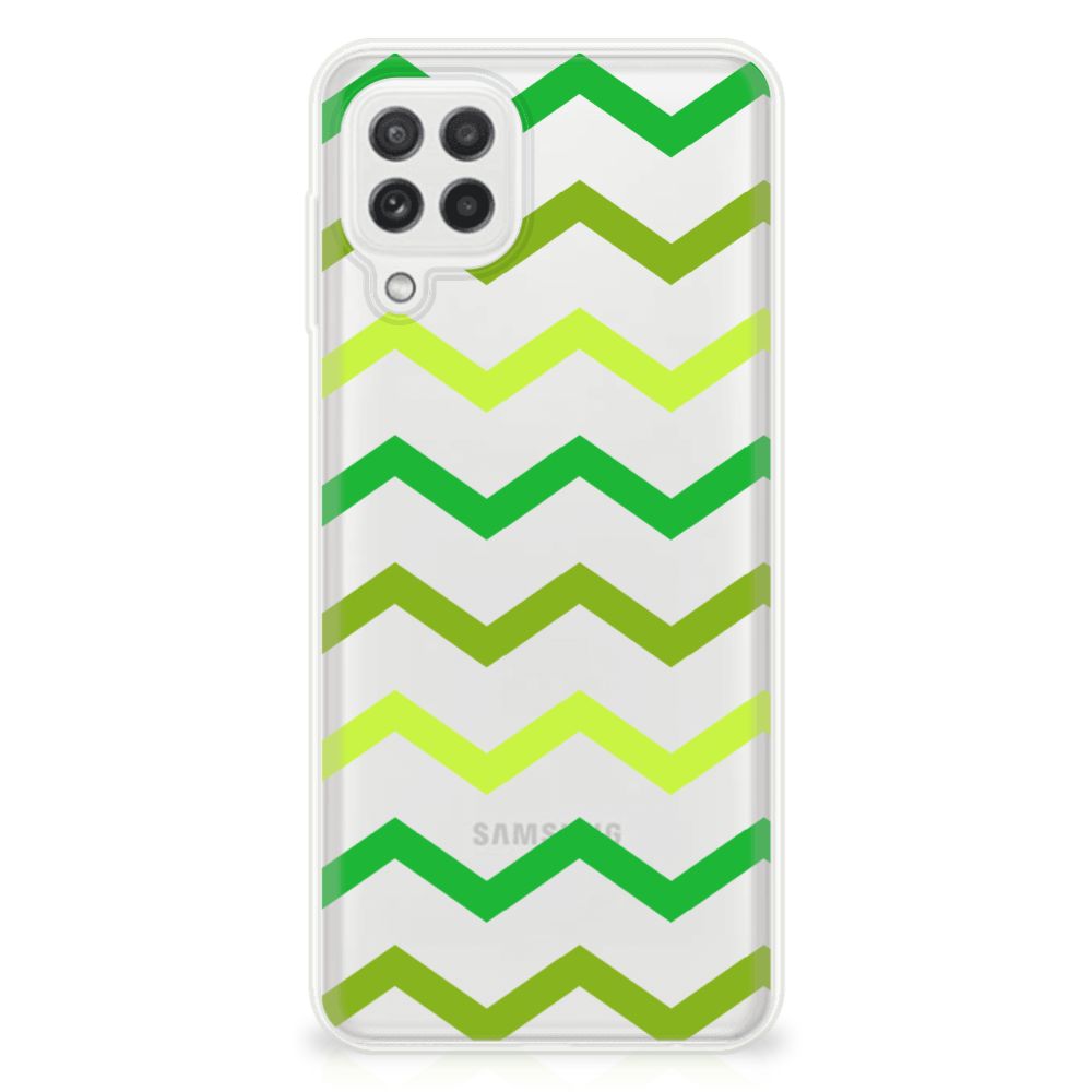 Samsung Galaxy A22 4G | M22 TPU bumper Zigzag Groen B2C Telecom