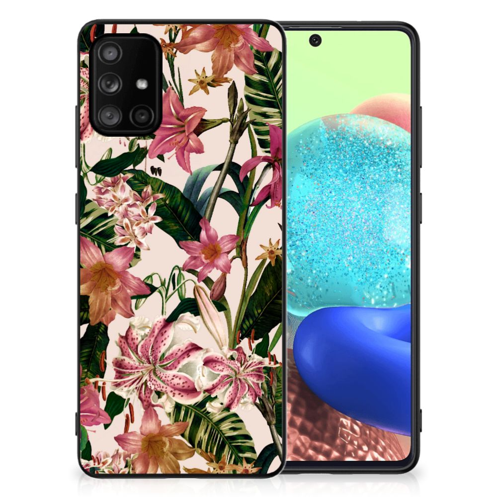 Samsung Galaxy A71 Bloemen Hoesje Flowers