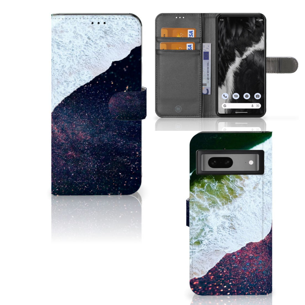 Google Pixel 7 Book Case Sea in Space