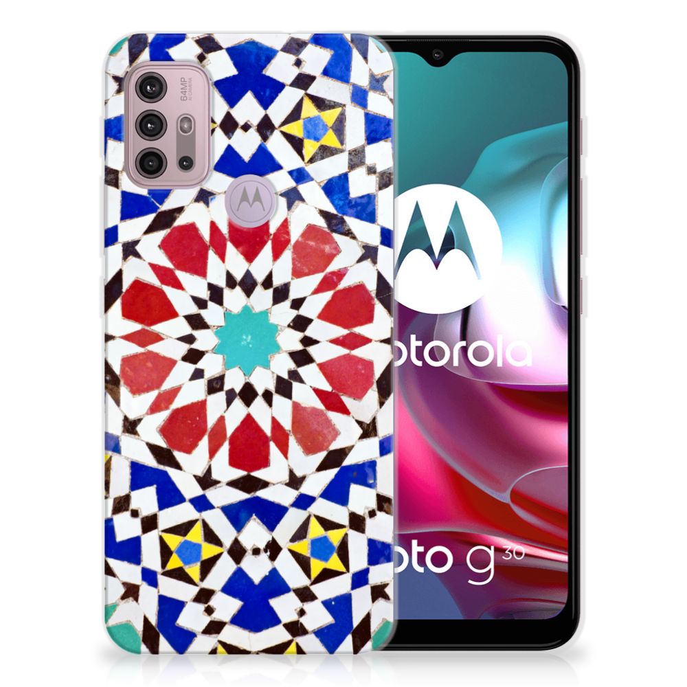 Motorola Moto G30 | G10 TPU Siliconen Hoesje Mozaïek B2C Telecom