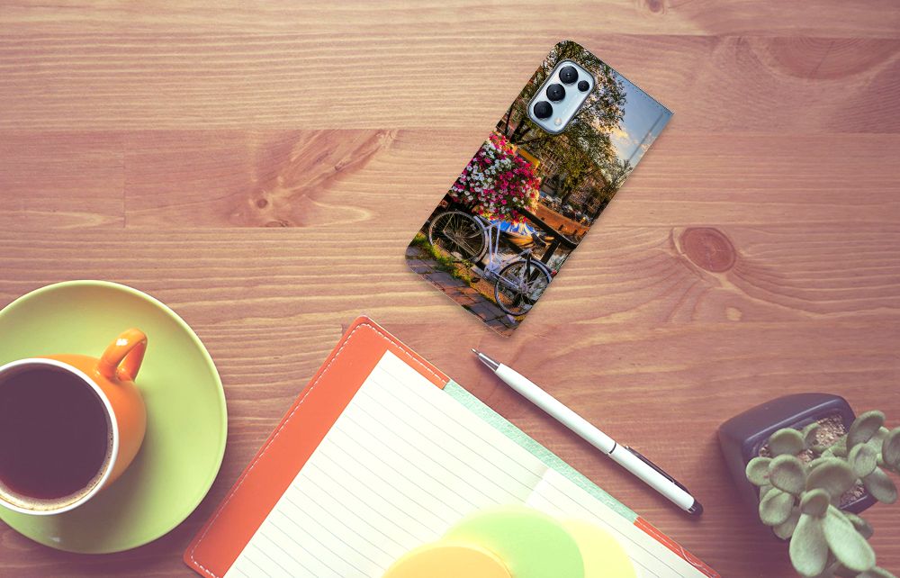 OPPO Find X3 Lite Book Cover Amsterdamse Grachten - B2C Telecom