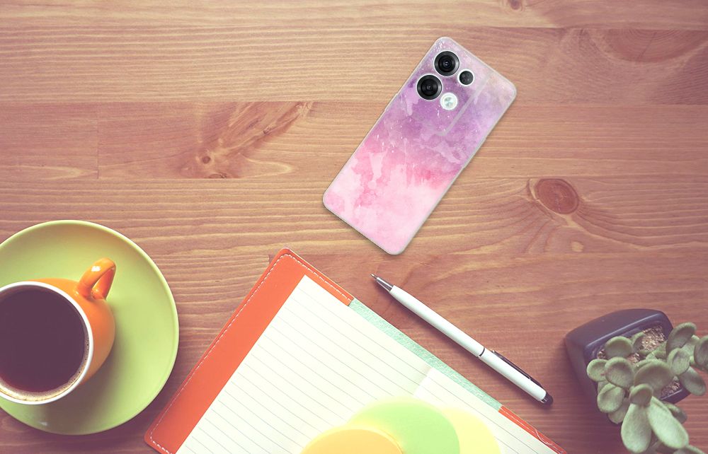 Hoesje maken OPPO Reno8 Pro Pink Purple Paint B2C Telecom