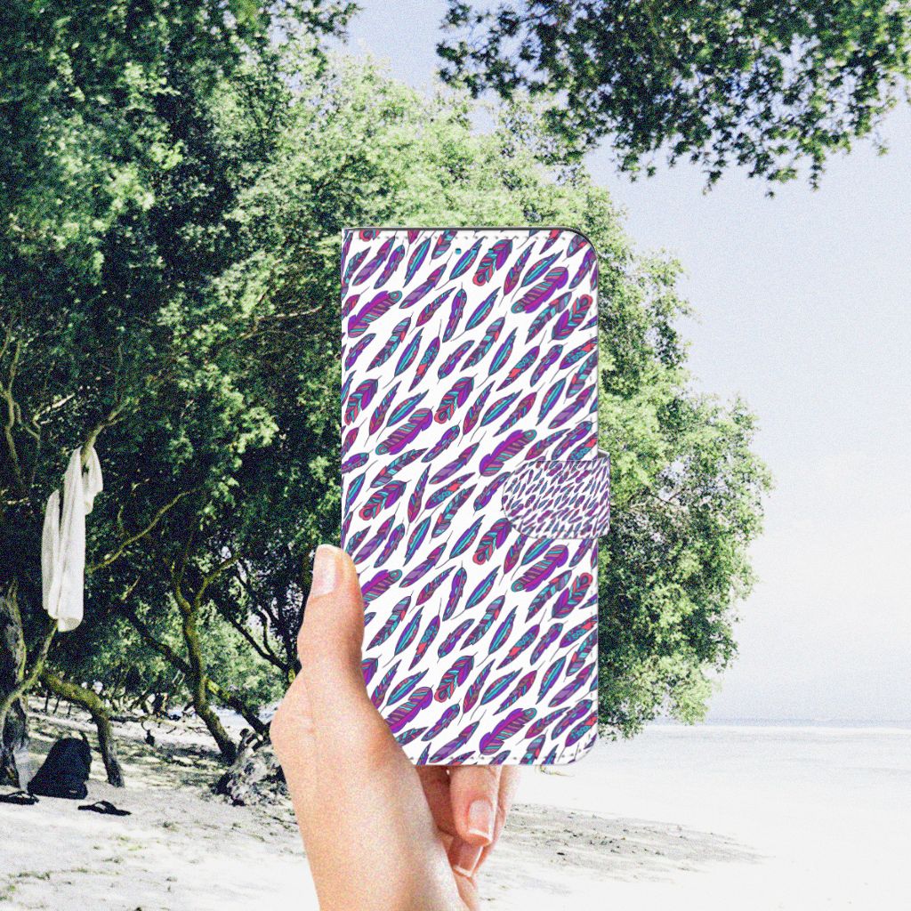 Motorola Moto G51 5G Telefoon Hoesje Feathers Color