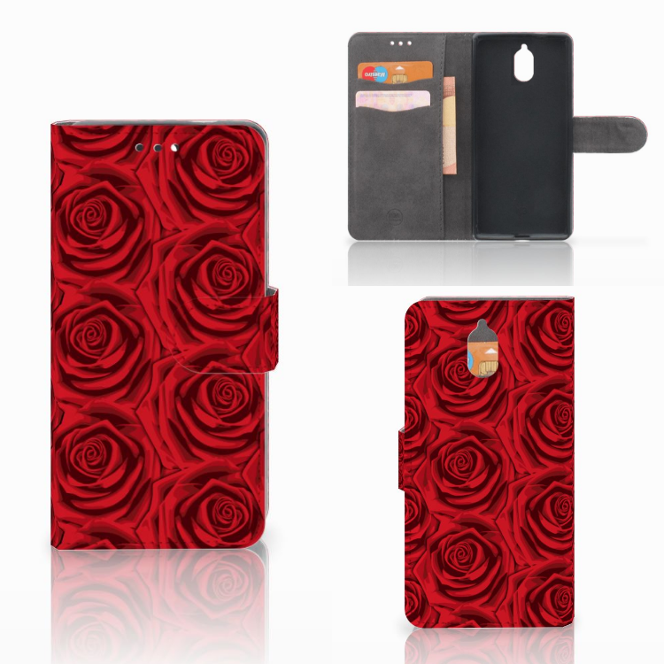 Nokia 3.1 (2018) Hoesje Red Roses