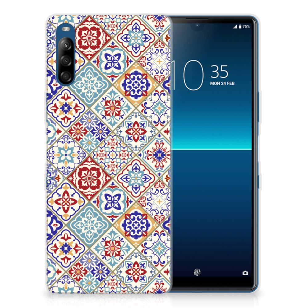 Sony Xperia L4 TPU Siliconen Hoesje Tiles Color