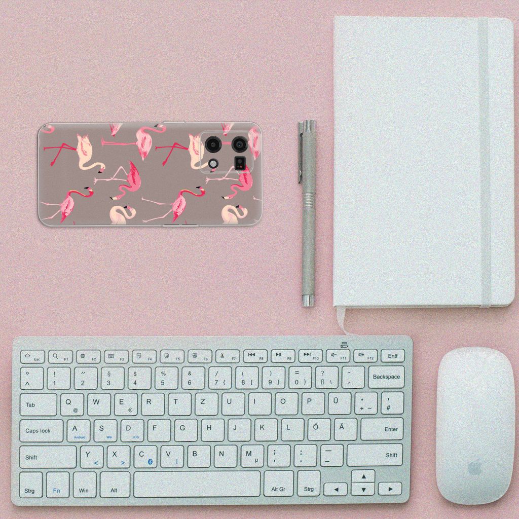 OPPO Reno7 4G TPU Hoesje Flamingo B2C Telecom