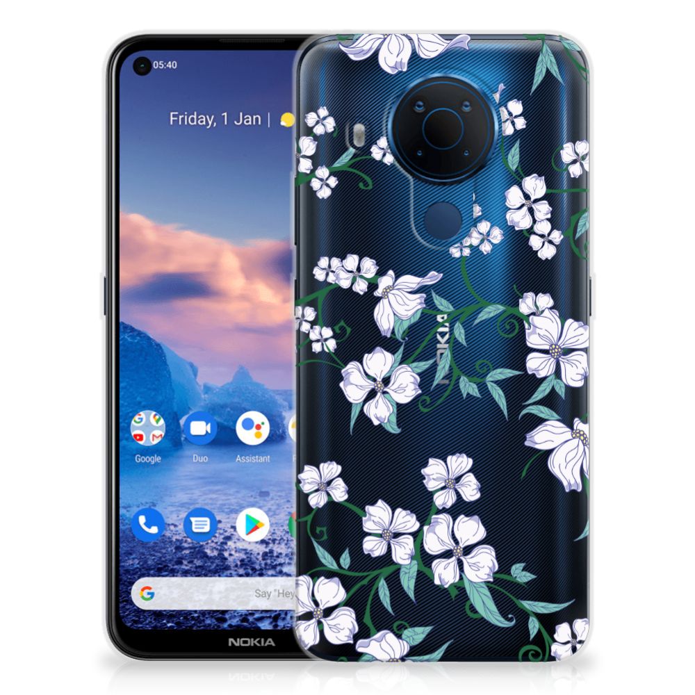 Nokia 5.4 Uniek TPU Case Blossom White