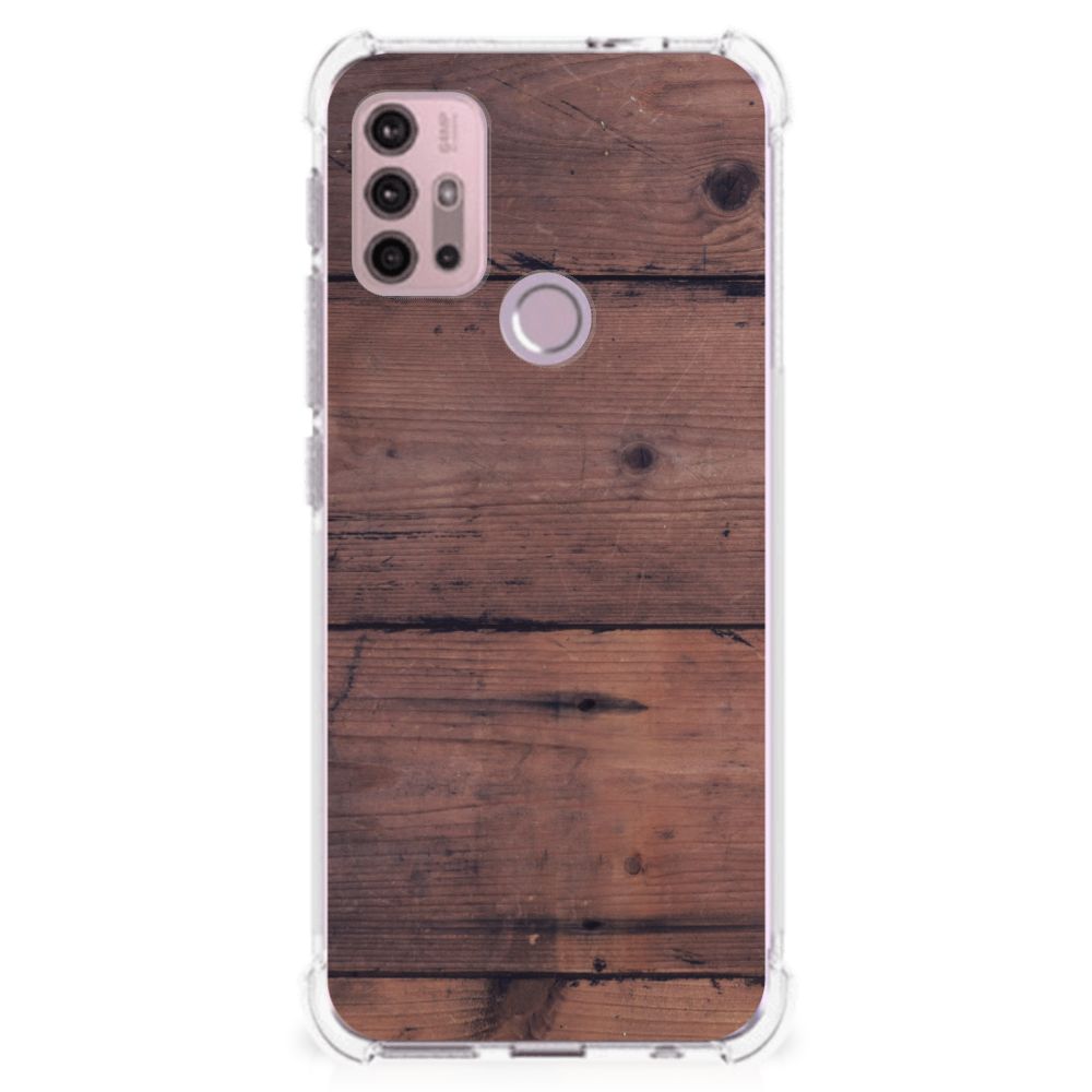 Motorola Moto G30 | G20 | G10 Stevig Telefoonhoesje Old Wood B2C Telecom