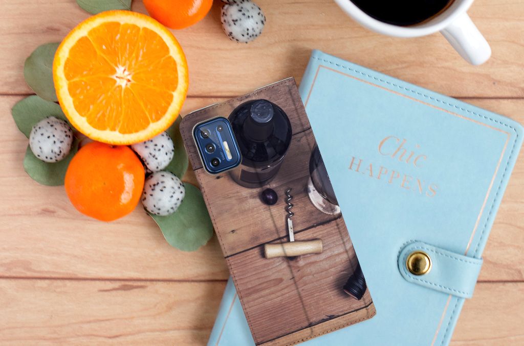 Motorola Moto G9 Plus Flip Style Cover Wijn - B2C Telecom