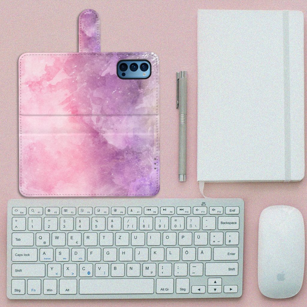 Hoesje OPPO Reno 4 Pro 5G Pink Purple Paint