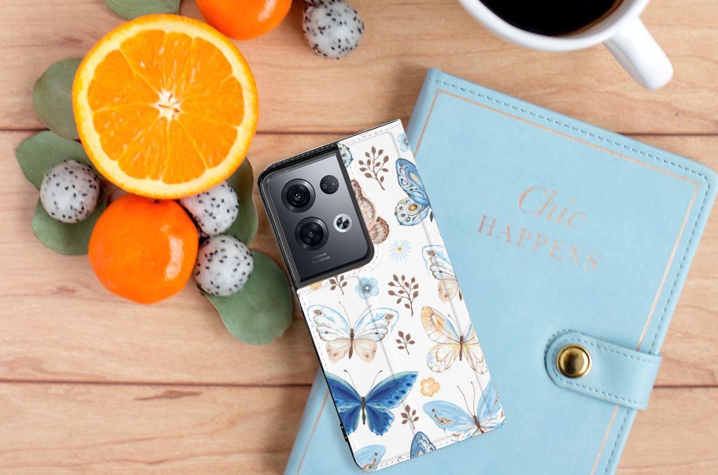 Hoesje maken voor OPPO Reno8 Pro Vlinder - B2C Telecom