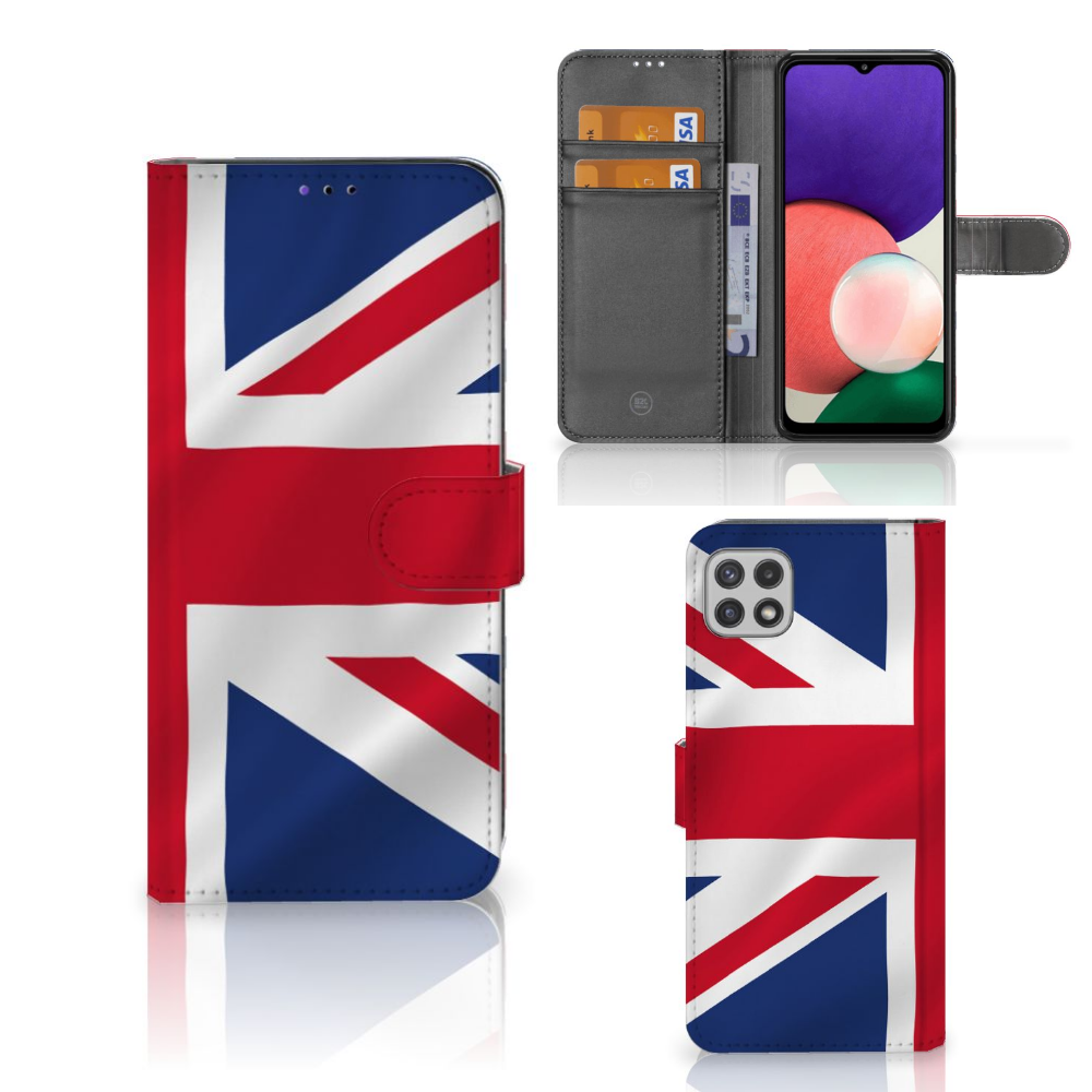 Samsung Galaxy A22 5G Bookstyle Case Groot-Brittannië