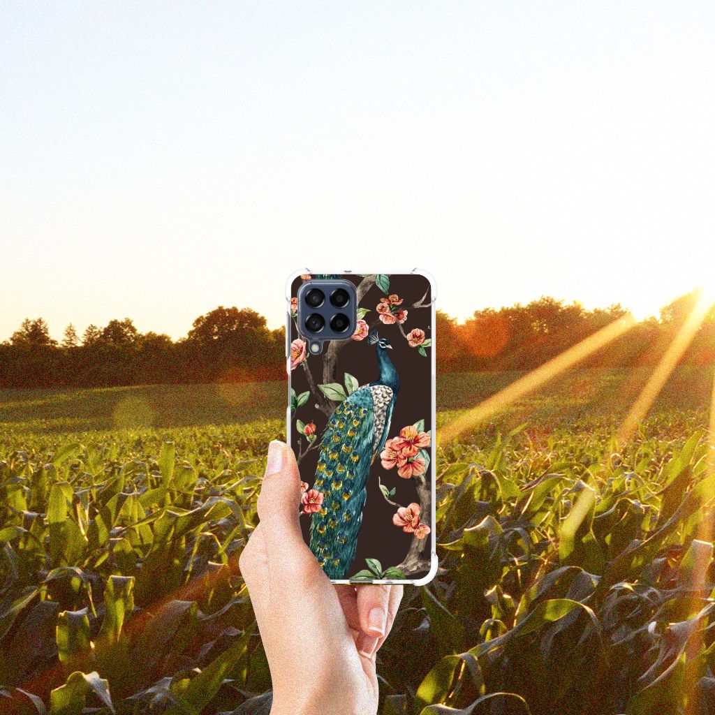 Samsung Galaxy M53 Case Anti-shock Pauw met Bloemen B2C Telecom