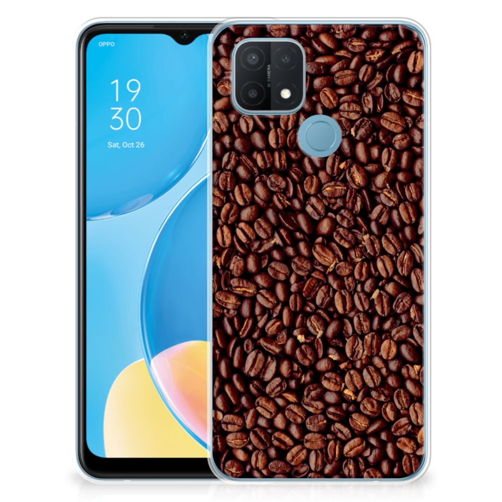 OPPO A15 Siliconen Case Koffiebonen
