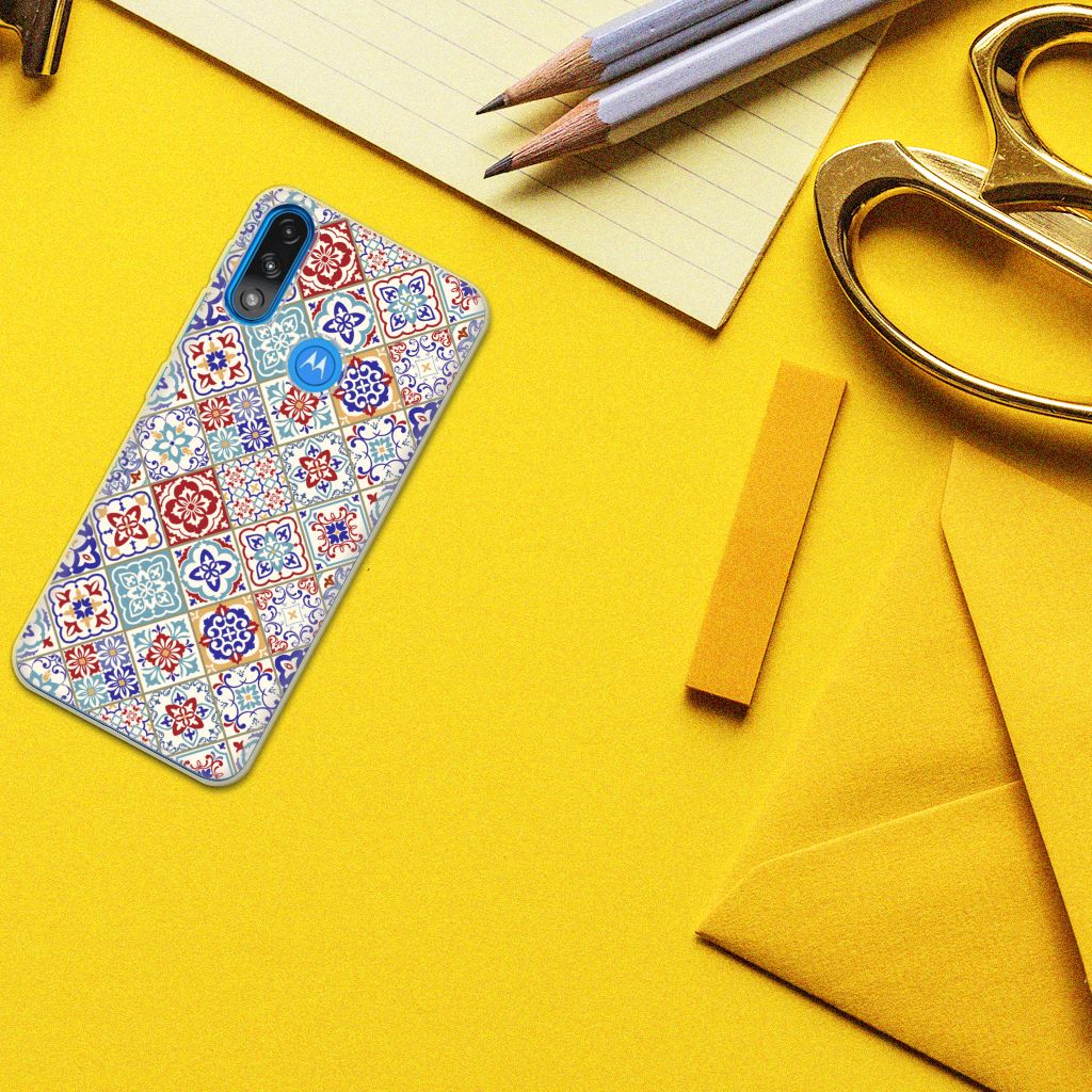 Motorola Moto E7/E7i Power TPU Siliconen Hoesje Tiles Color B2C Telecom