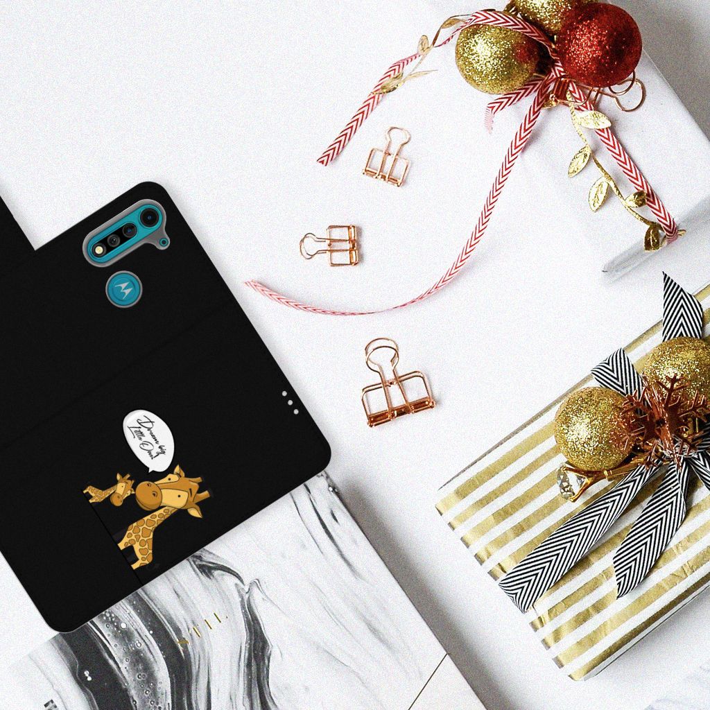 Motorola G8 Power Lite Leuk Hoesje Giraffe