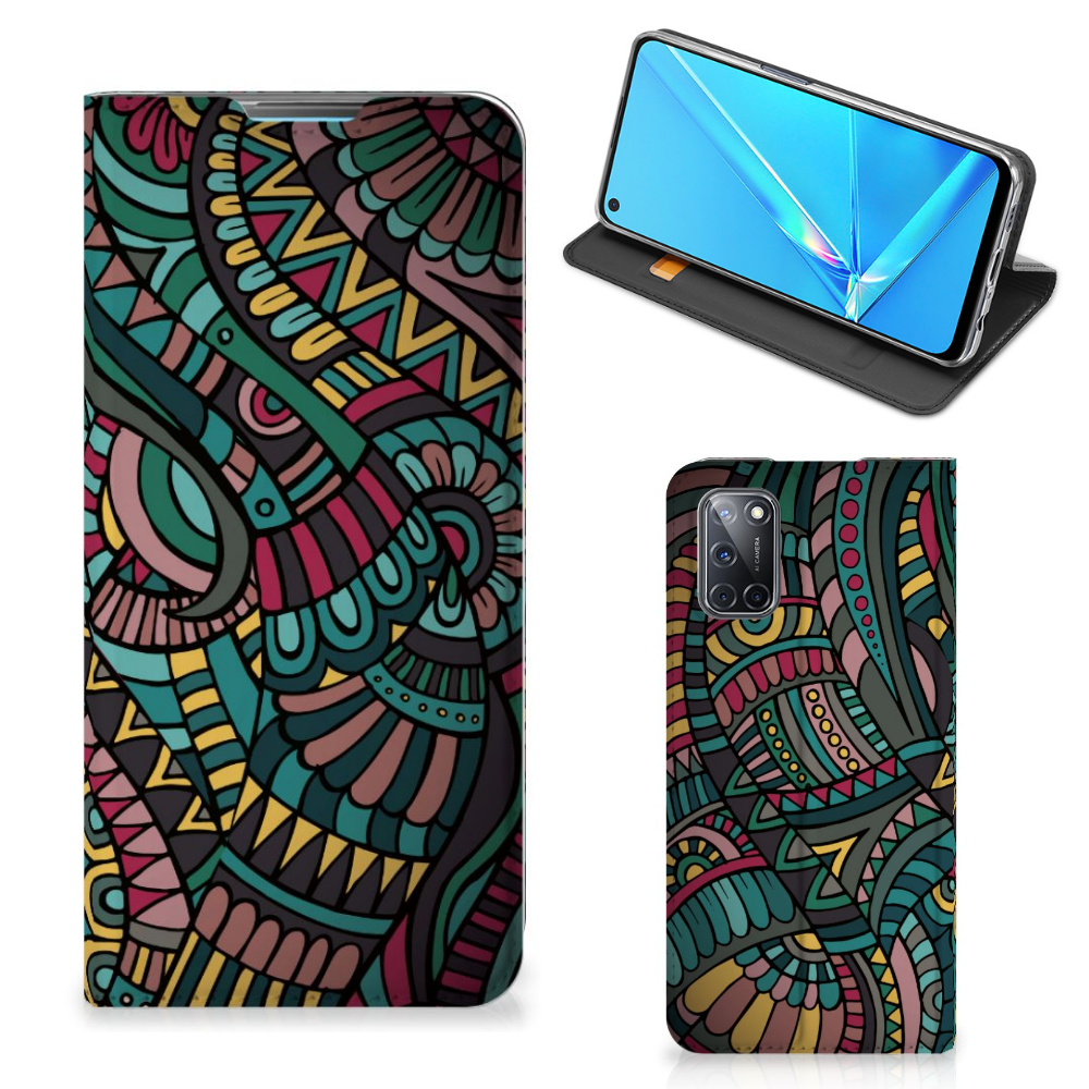 OPPO A52 | A72 Hoesje met Magneet Aztec - B2C Telecom