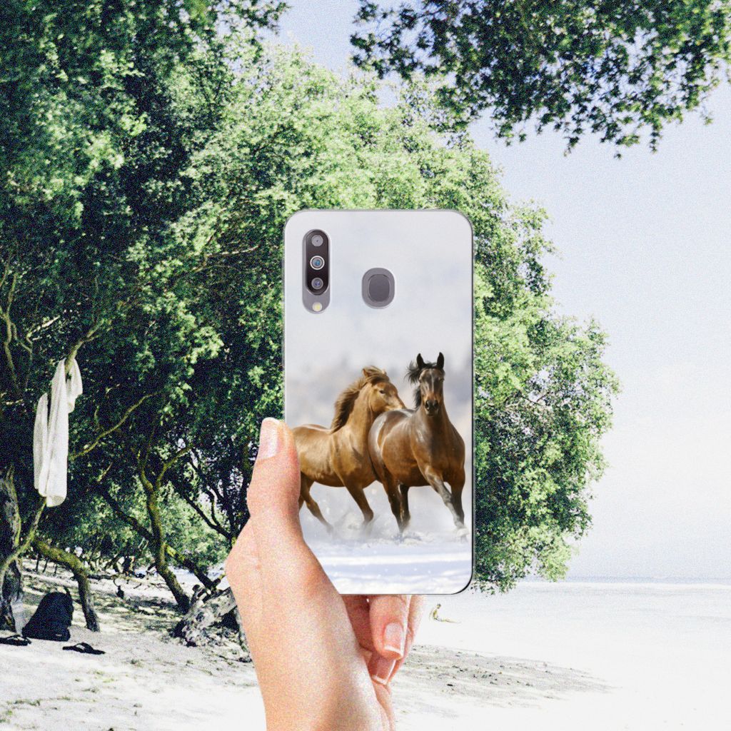 Samsung Galaxy M30 TPU Hoesje Paarden