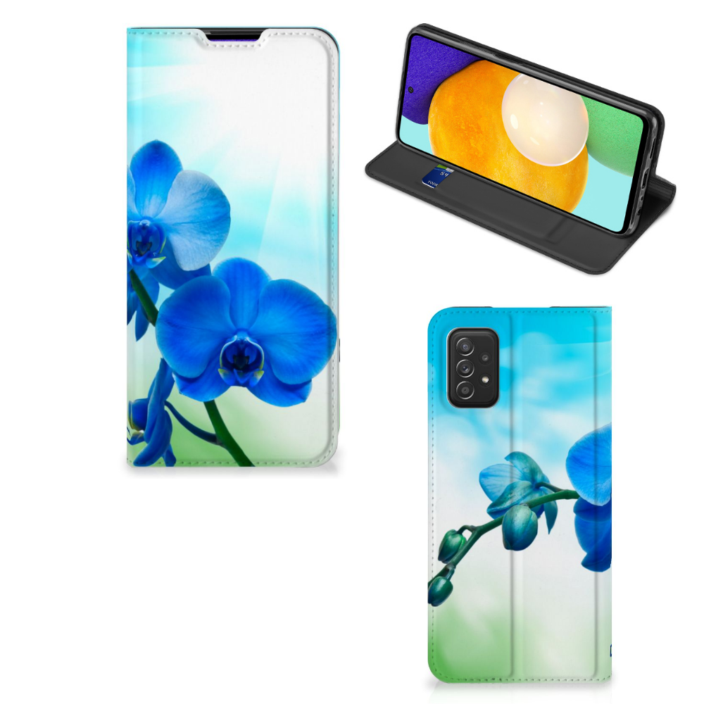 Samsung Galaxy A03s Smart Cover Orchidee Blauw - Cadeau voor je Moeder - B2C Telecom