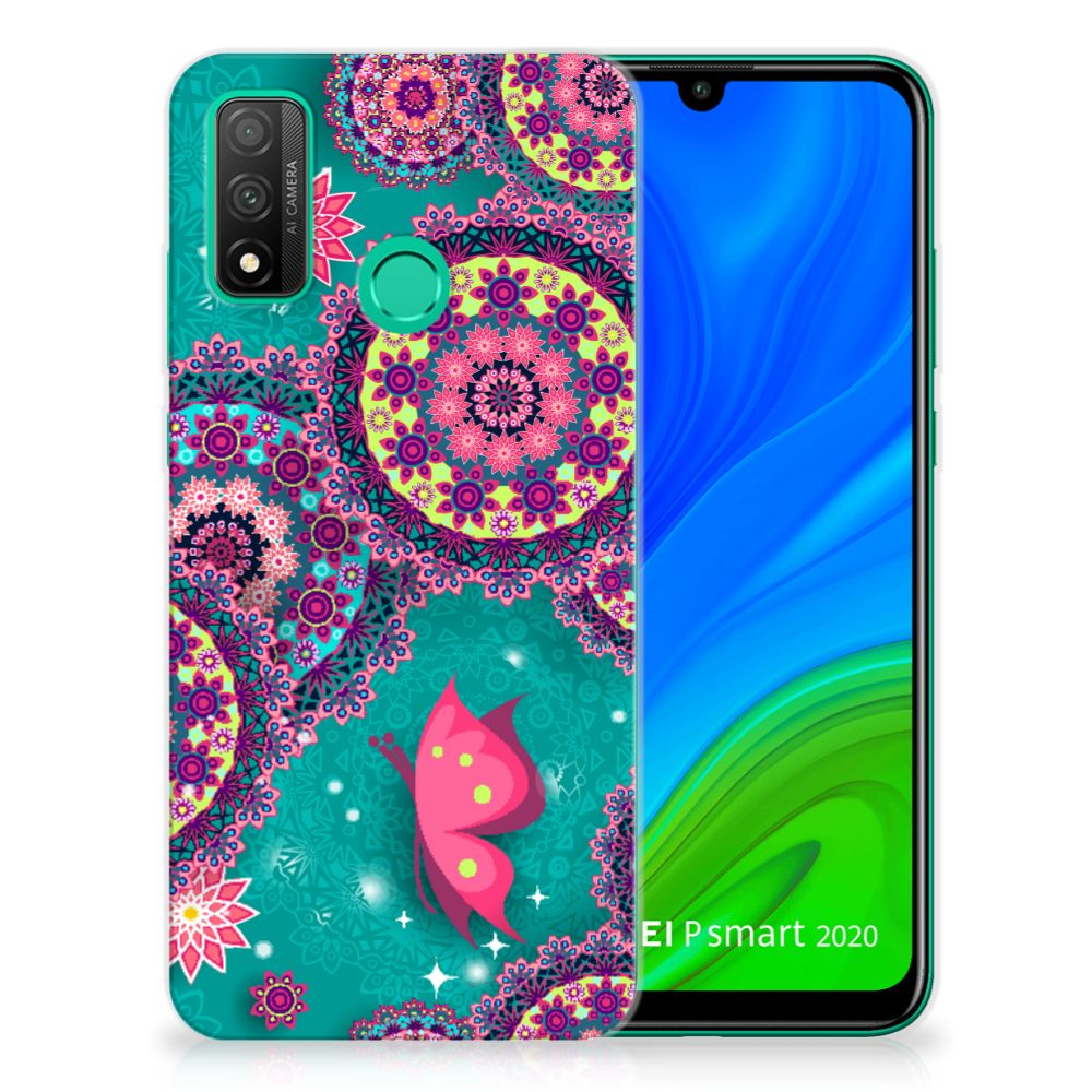 Huawei P Smart 2020 Hoesje maken Cirkels en Vlinders
