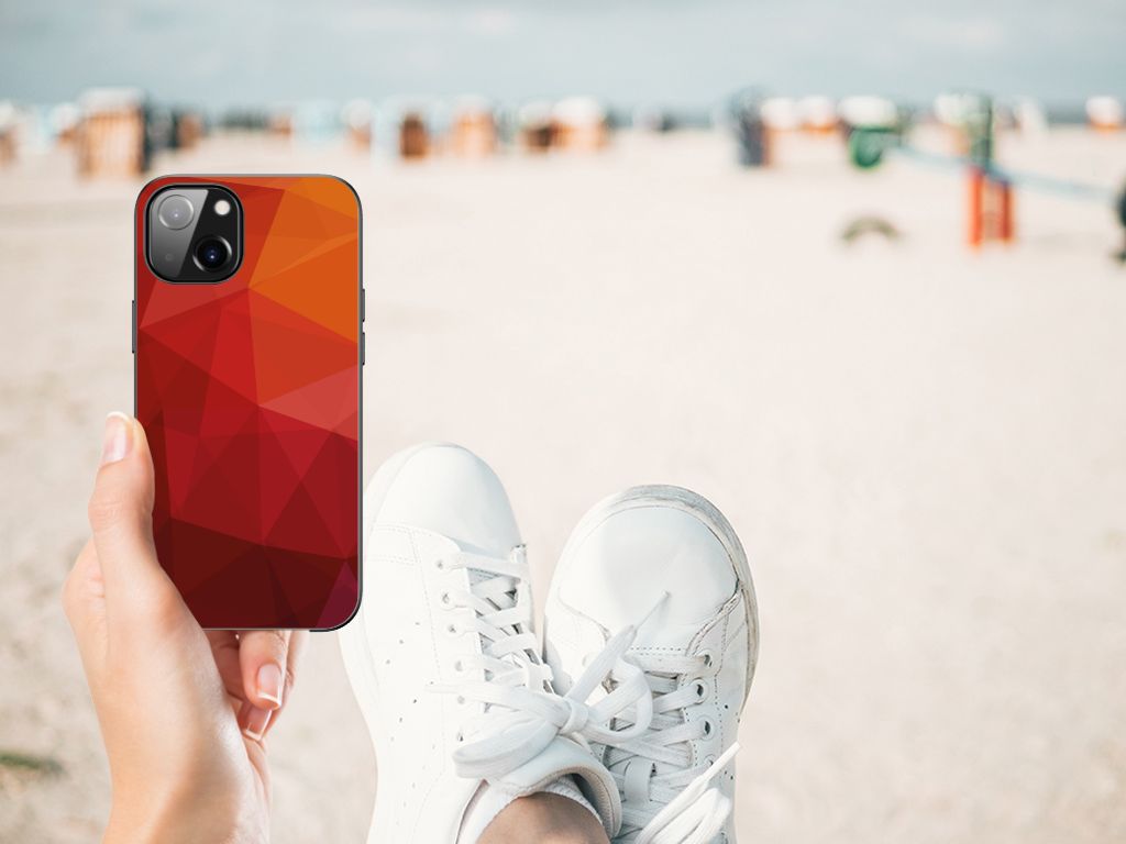 Backcover voor Apple iPhone 13 Polygon Red B2C Telecom