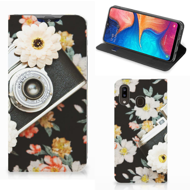 Samsung Galaxy A30 Stand Case Vintage Camera