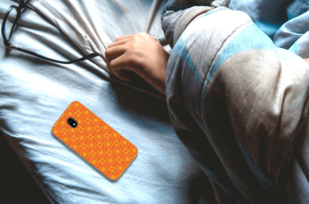 Samsung Galaxy J3 2017 TPU bumper Batik Oranje