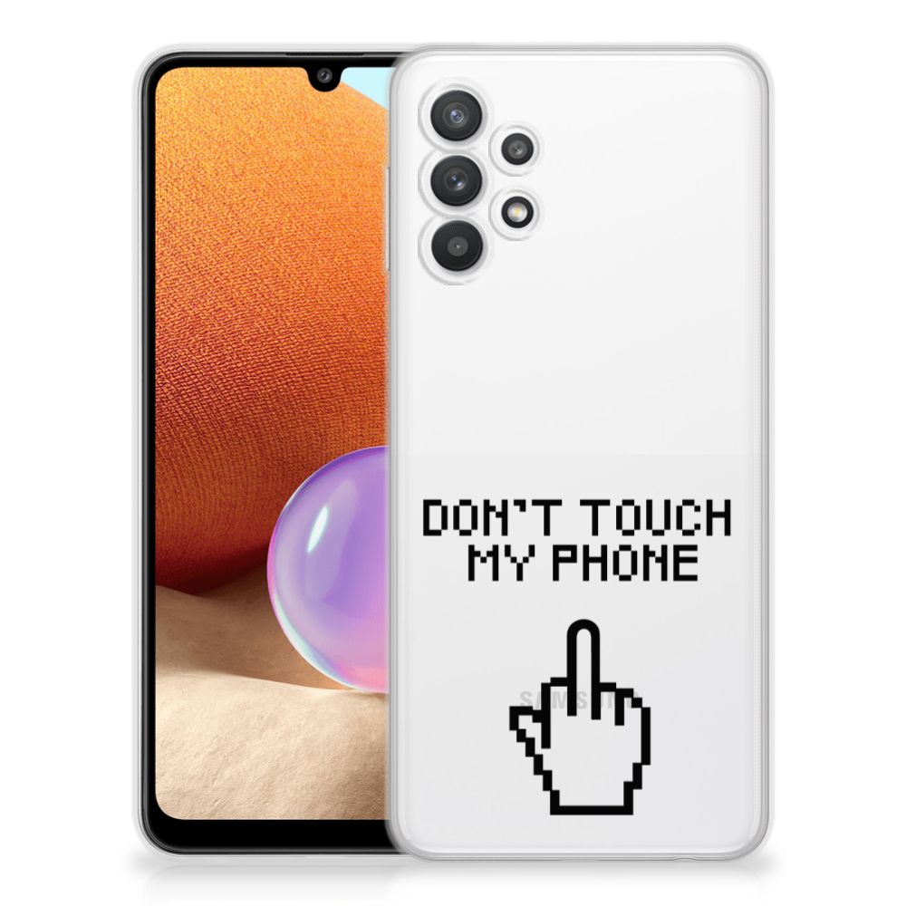 Samsung Galaxy A32 4G | A32 5G Enterprise Editie Silicone-hoesje Finger Don't Touch My Phone B2C Telecom