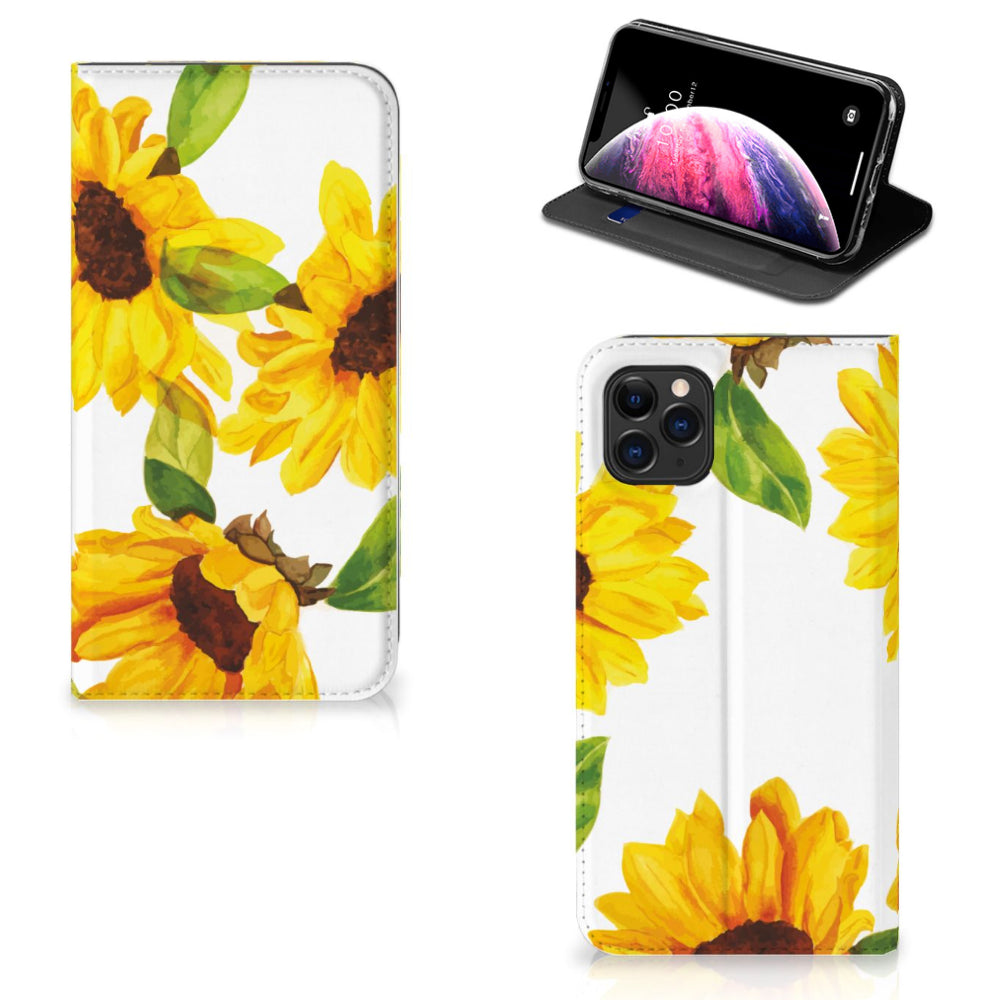 Smart Cover voor Apple iPhone 11 Pro Max Zonnebloemen