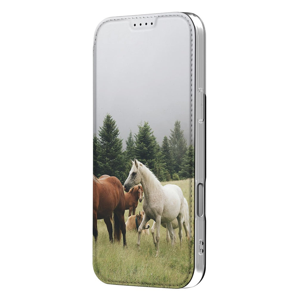 iPhone 17 Pro Max Slim Stand Case Hoesje Maken met Foto uniek paard natuur design