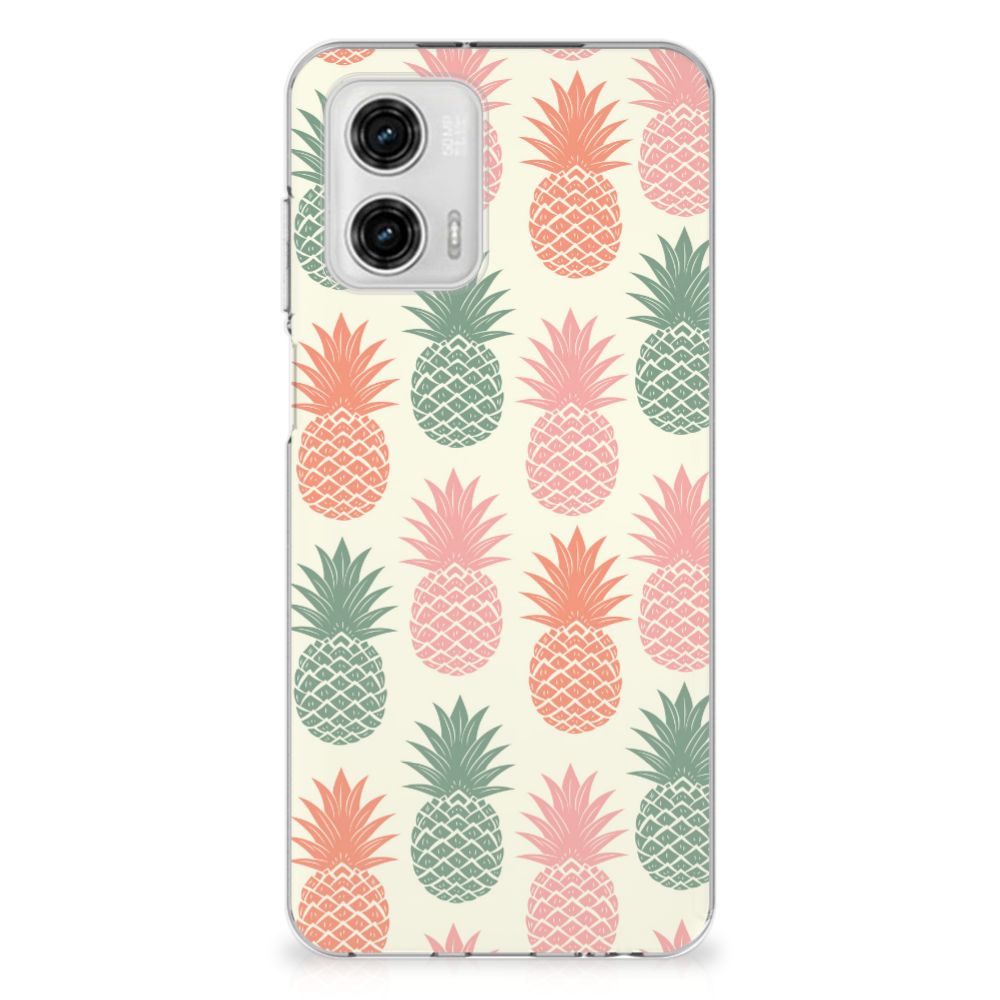 Motorola Moto G73 Siliconen Case Ananas
