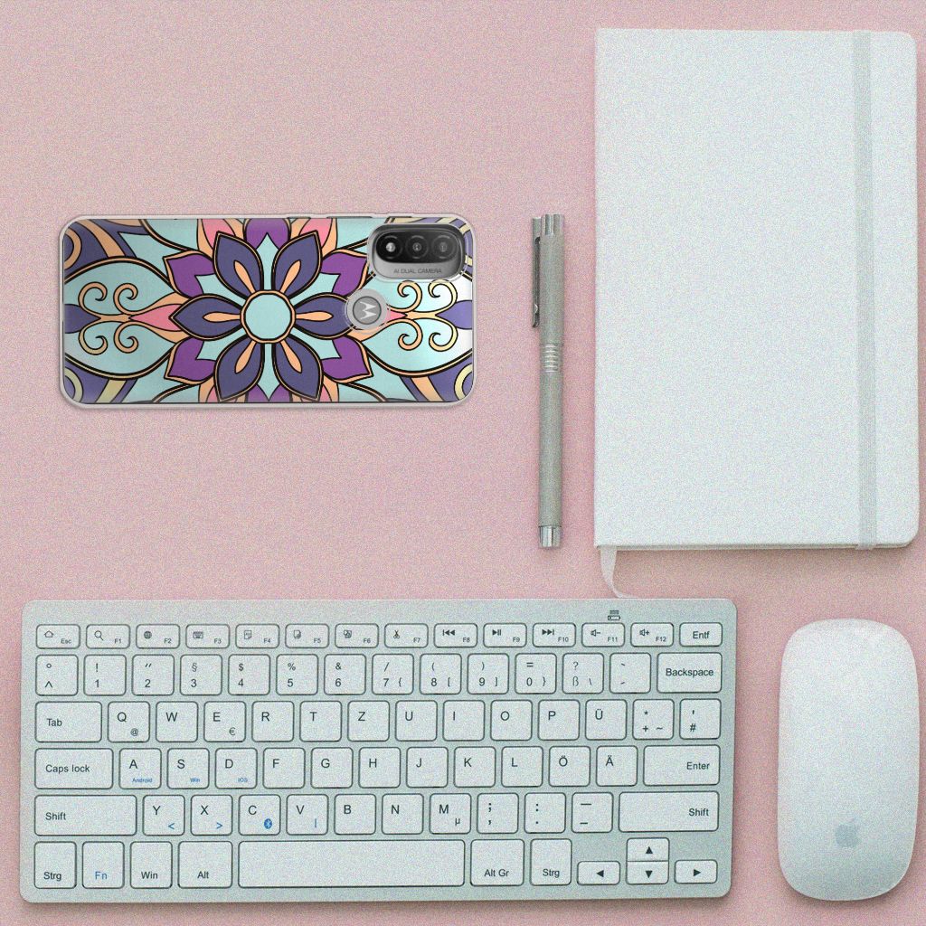 Motorola Moto E20 | E40 TPU Case Purple Flower B2C Telecom