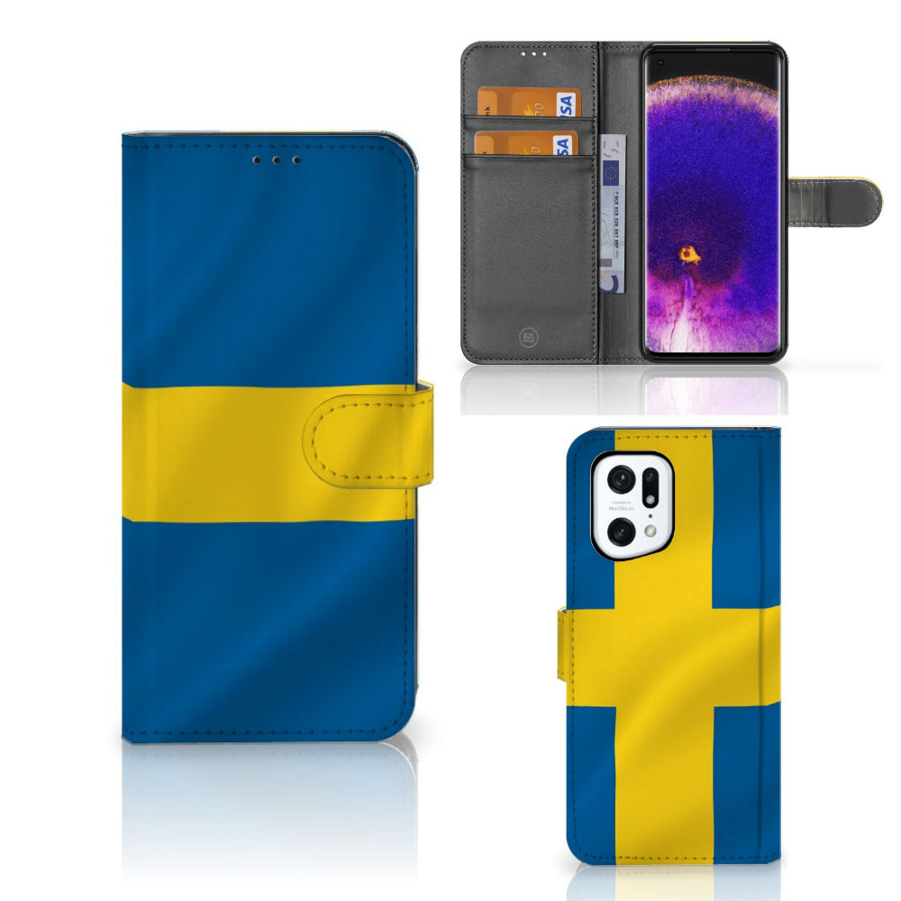 OPPO Find X5 Pro Bookstyle Case Zweden