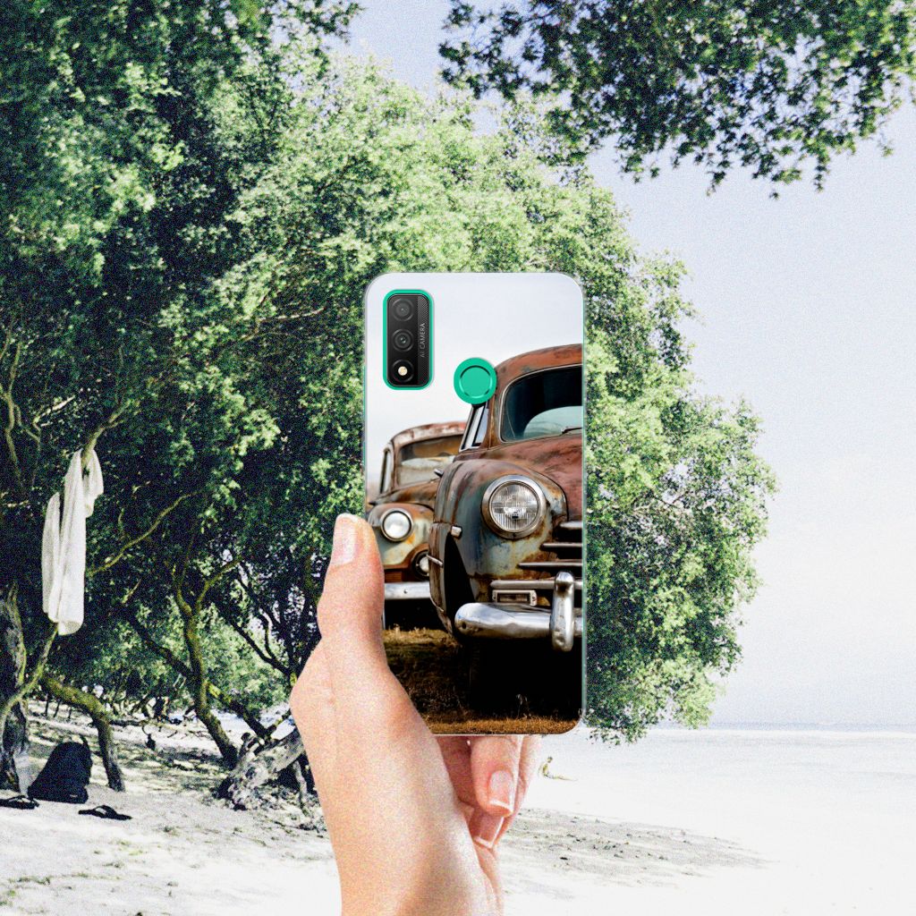 Huawei P Smart 2020 Siliconen Hoesje met foto Vintage Auto B2C Telecom