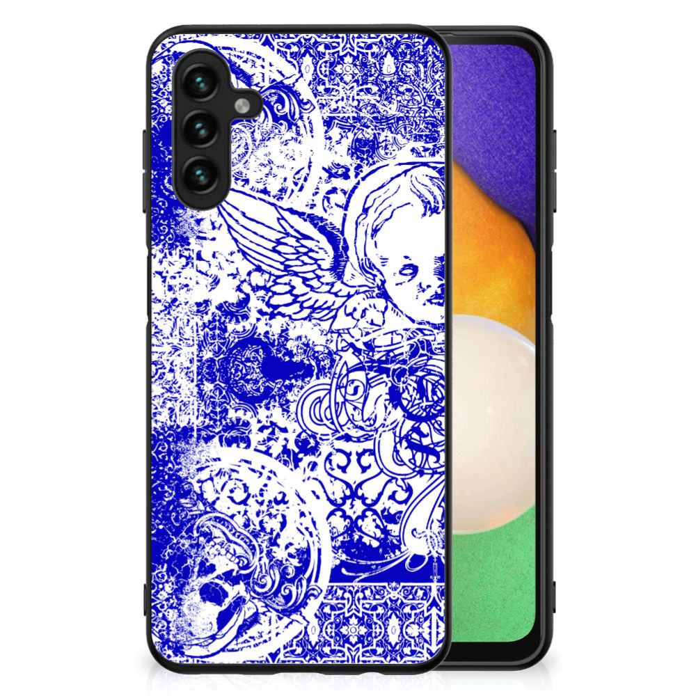 Telefoonhoesje Samsung Galaxy A13 5G | A04s Angel Skull Blauw