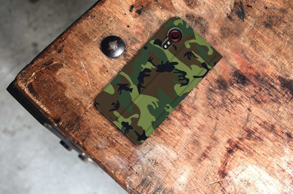 Samsung Galaxy Xcover 5 Hoesje met Magneet Army Dark - B2C Telecom