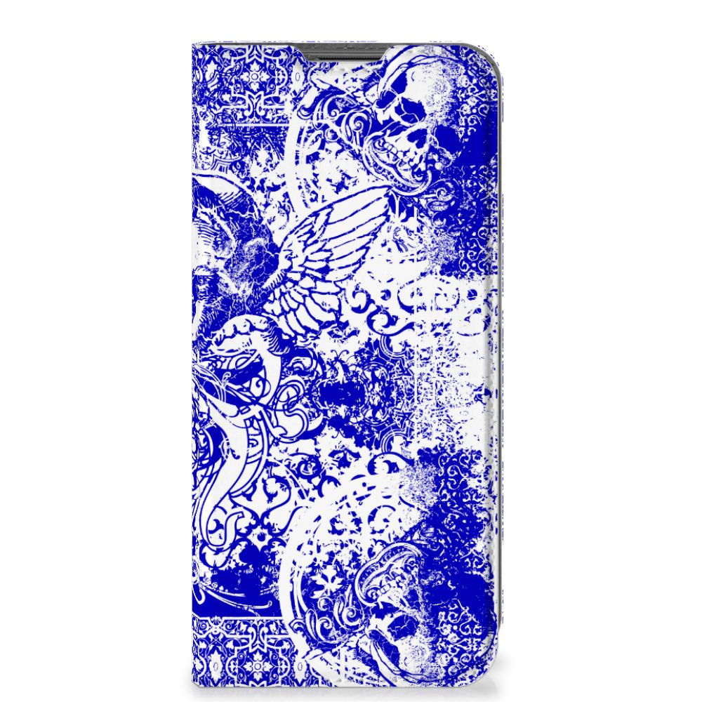Mobiel BookCase Nokia G11 | G21 Angel Skull Blauw - B2C Telecom