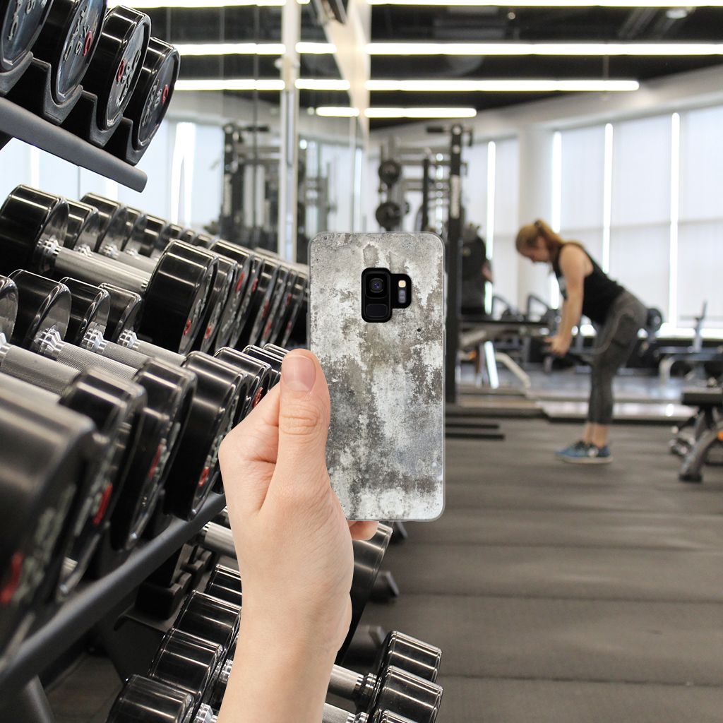 Samsung Galaxy S9 TPU Siliconen Hoesje Beton Print