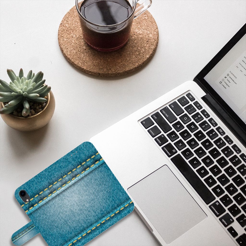 Apple iPhone Xr Wallet Case met Pasjes Jeans