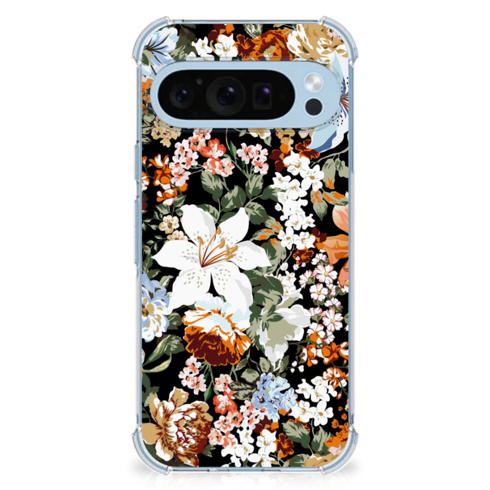 Case voor Google Pixel 9 | 9 Pro Dark Flowers
