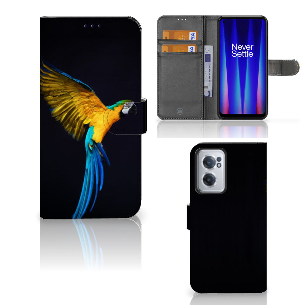OnePlus Nord CE 2 Telefoonhoesje met Pasjes Papegaai