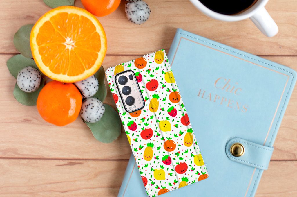 OPPO Find X3 Neo Flip Style Cover Fruits - B2C Telecom