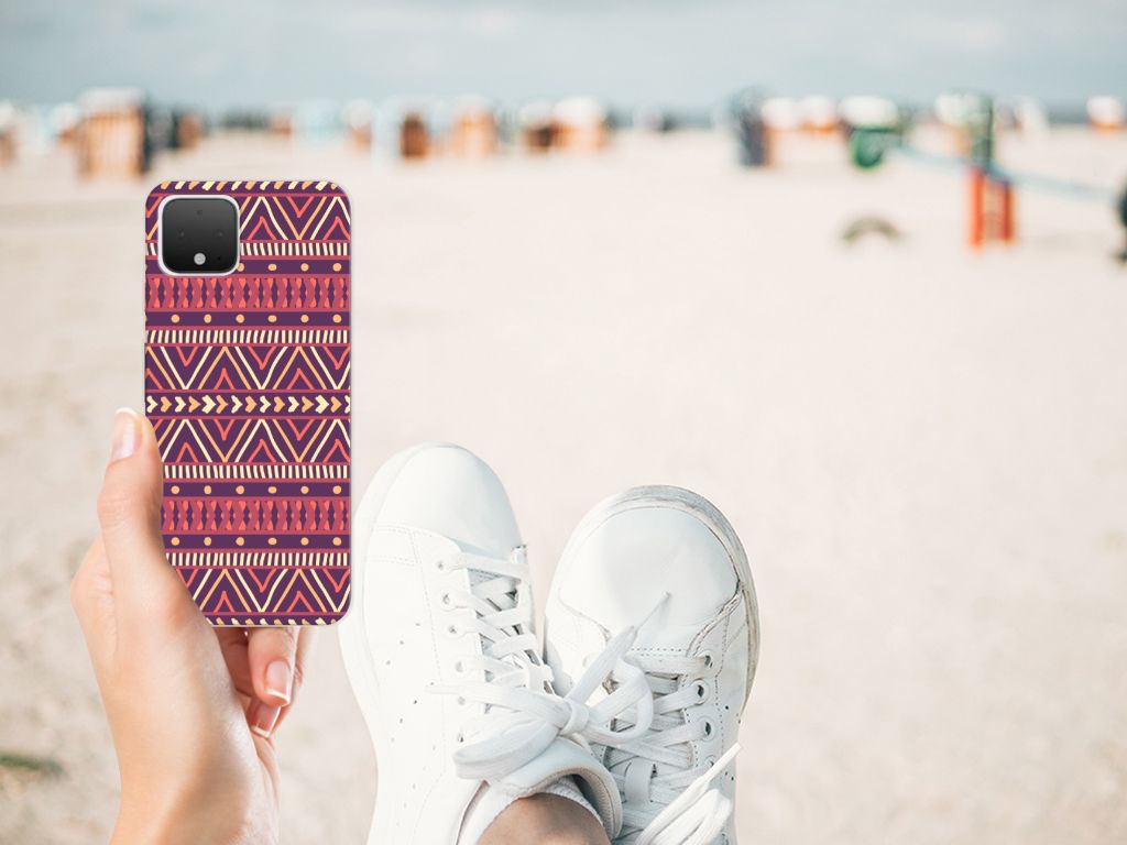 Google Pixel 4 TPU bumper Aztec Paars