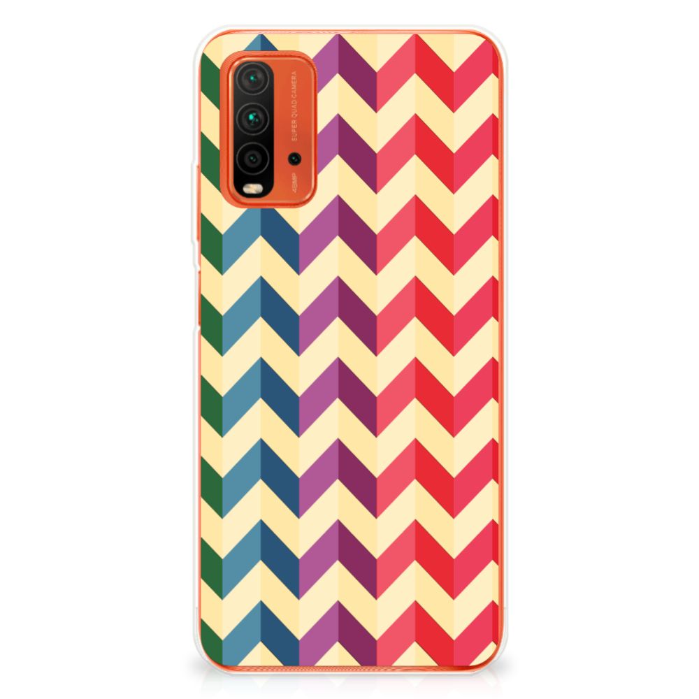 Xiaomi Poco M3 TPU bumper Zigzag Multi Color