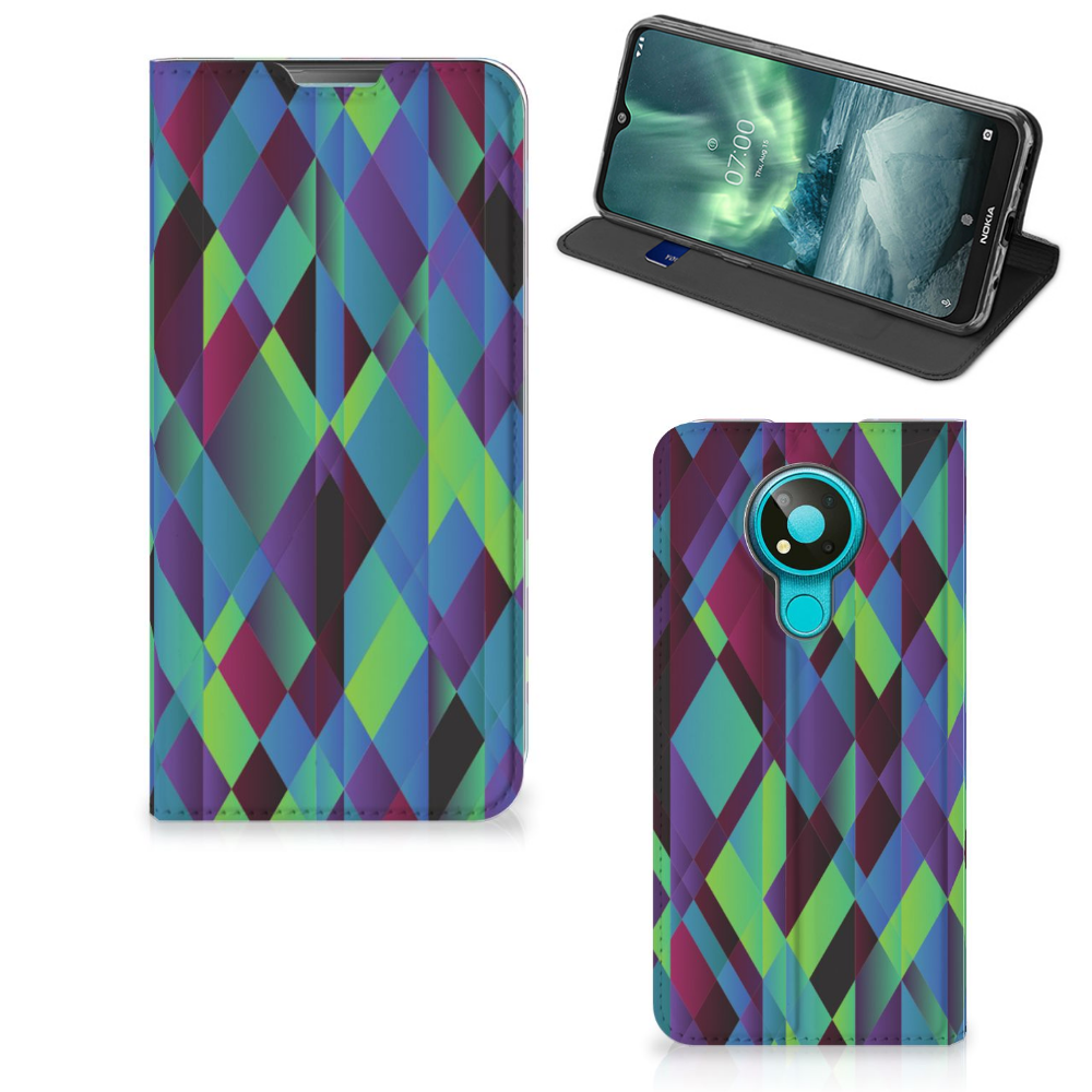 Nokia 3.4 Stand Case Abstract Green Blue - B2C Telecom