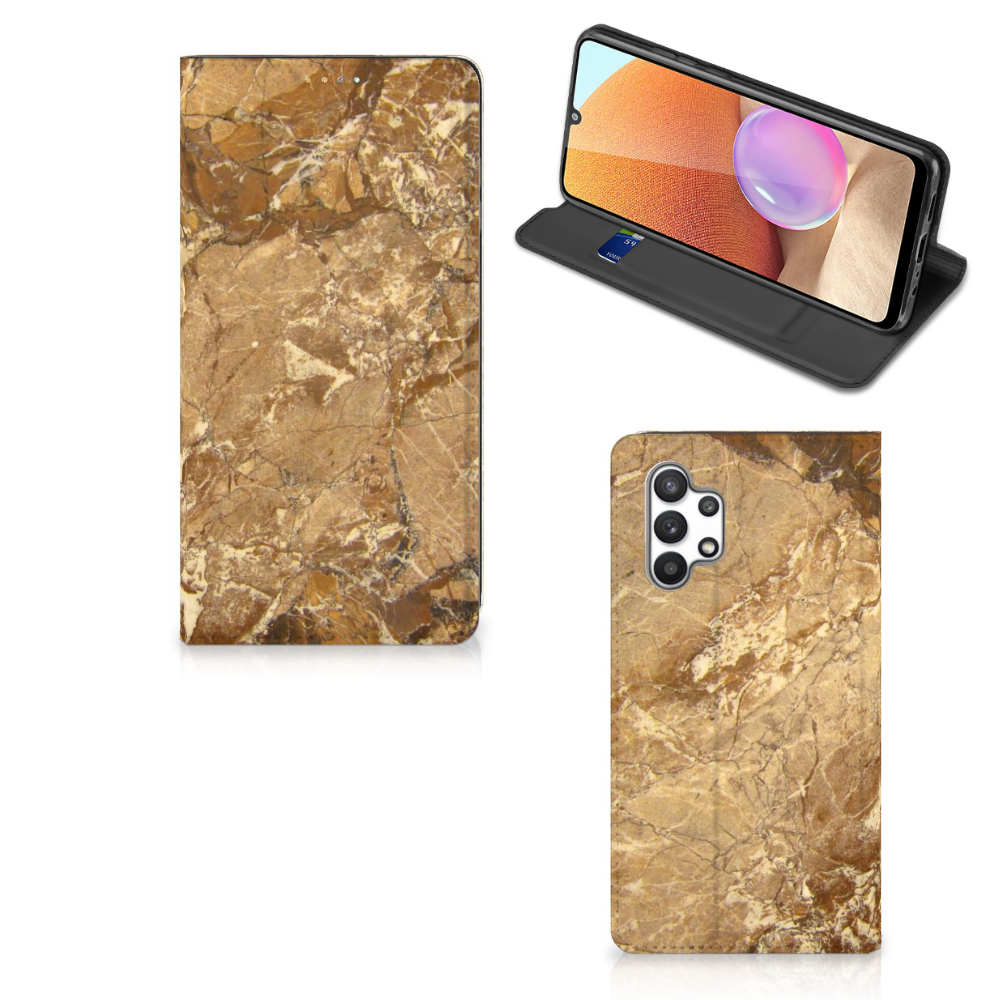 Samsung Galaxy A32 4G | A32 5G Enterprise Editie Standcase Marmer Creme - B2C Telecom