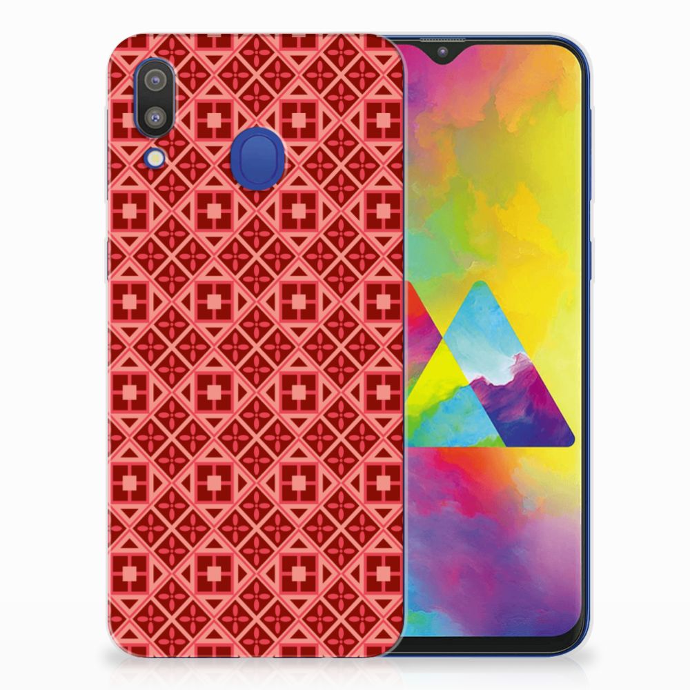 Samsung Galaxy M20 (Power) TPU bumper Batik Rood