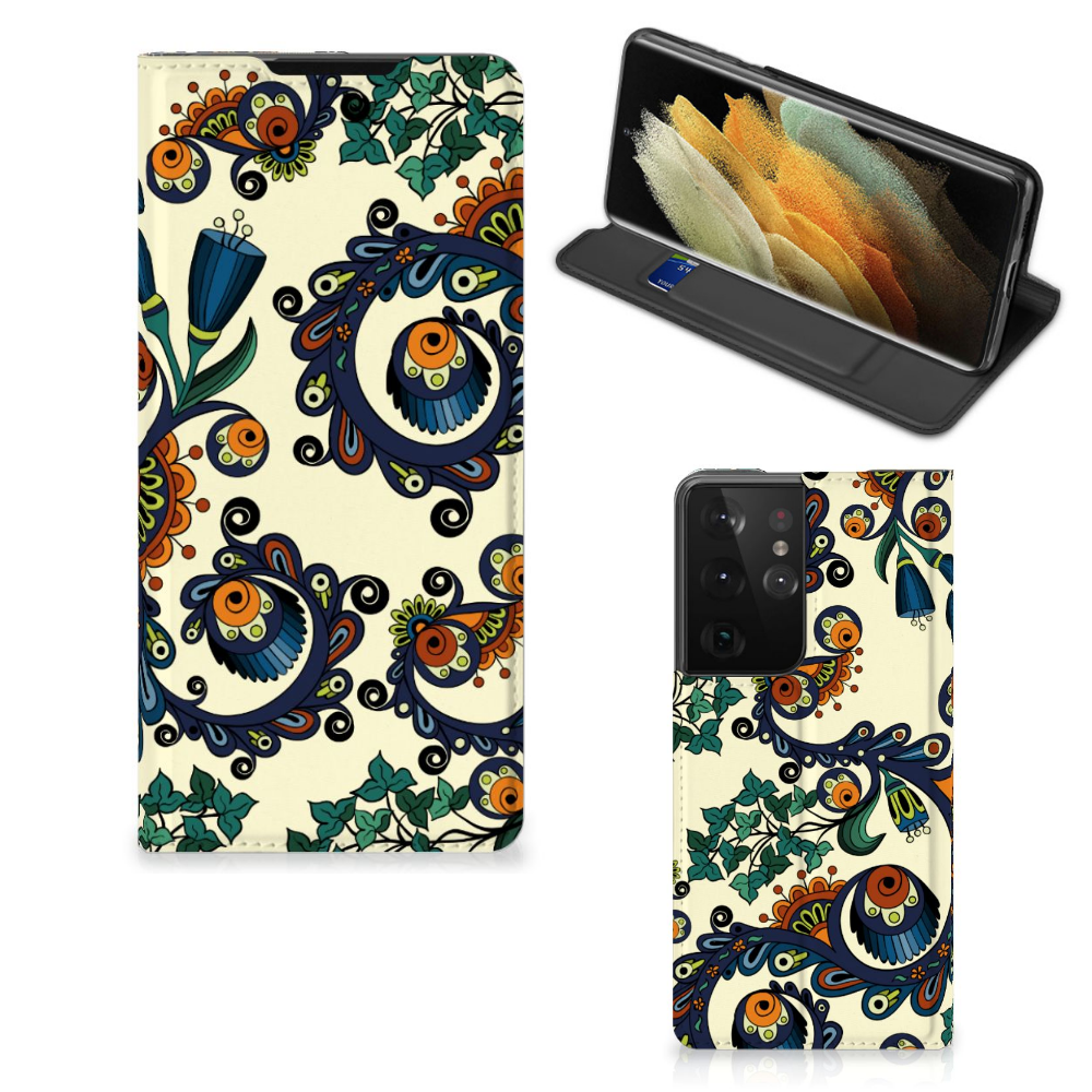 Telefoon Hoesje Samsung Galaxy S21 Ultra Barok Flower - B2C Telecom