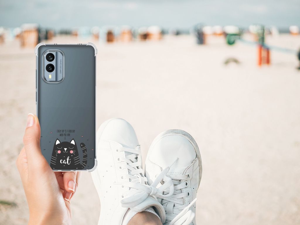 Nokia X30 Stevig Bumper Hoesje Cat Good Day B2C Telecom